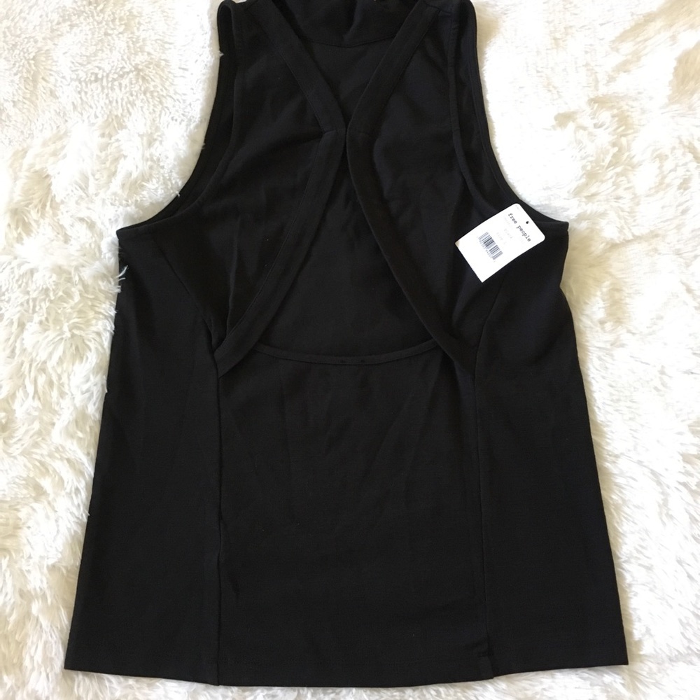 NWT Free People mock neck open back tank top - Picture 6 of 8
